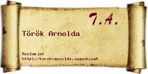 Török Arnolda névjegykártya